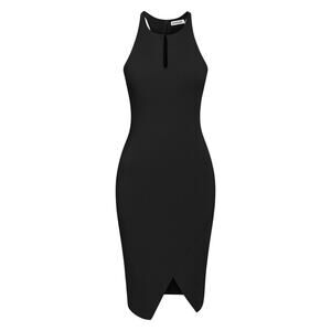 Elizabeth & James Black Keyhole Sheath Pencil Dress Size 6